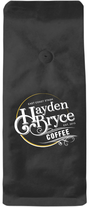 Hayden Bryce Coffee East Coast Stash medium roast coffee bag, 12oz, Colombian Arabica small batch